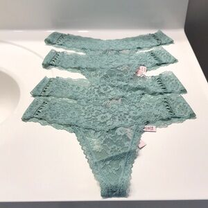 4 Victoria's Secret Lace Panties in Mint Green